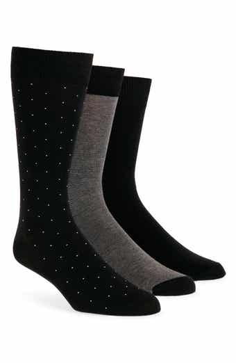 Assorted 3-Pack Cotton Blend Dress Socks