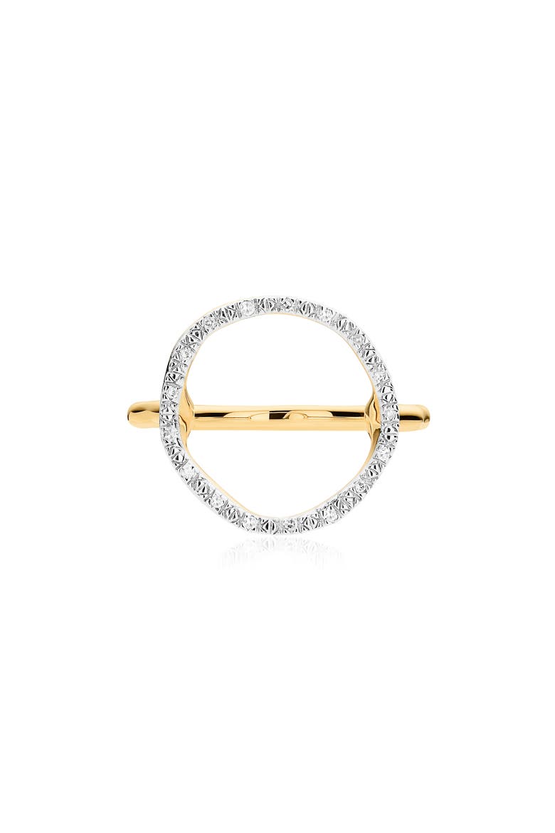 Riva Circle Diamond Ring, Alternate, color, YELLOW GOLD