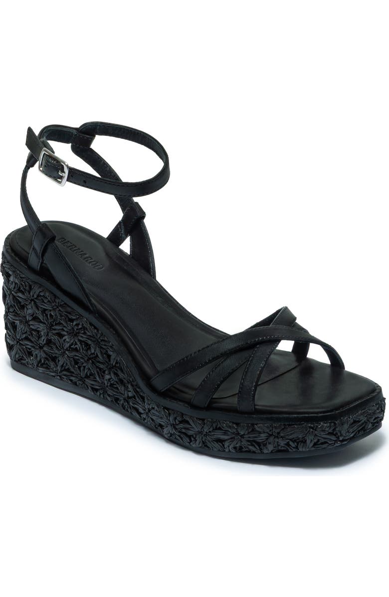 Bernardo Footwear Cario Wedge Sandal, Alternate, color, Black
