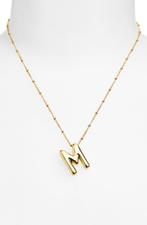 Leith 3d Initial Pendant Necklace In Gold