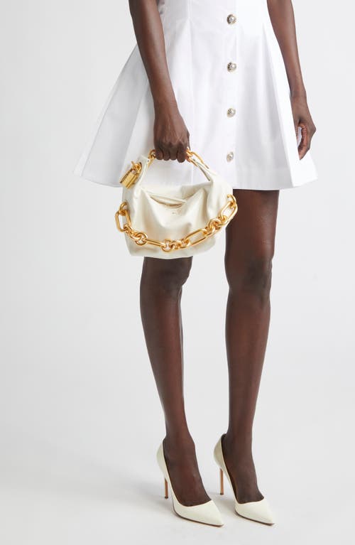 Balmain Mini Sync Leather Top Handle Bag