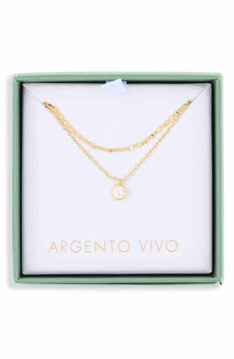 Bezel Cubic Zirconia Pre Layered Necklace