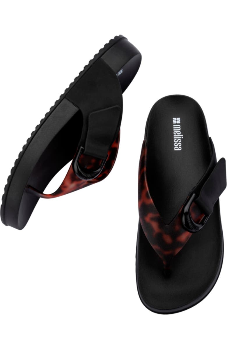 Melissa Cozy Water Resistant Platform Flip Flop, Alternate, color, Black/ Clear