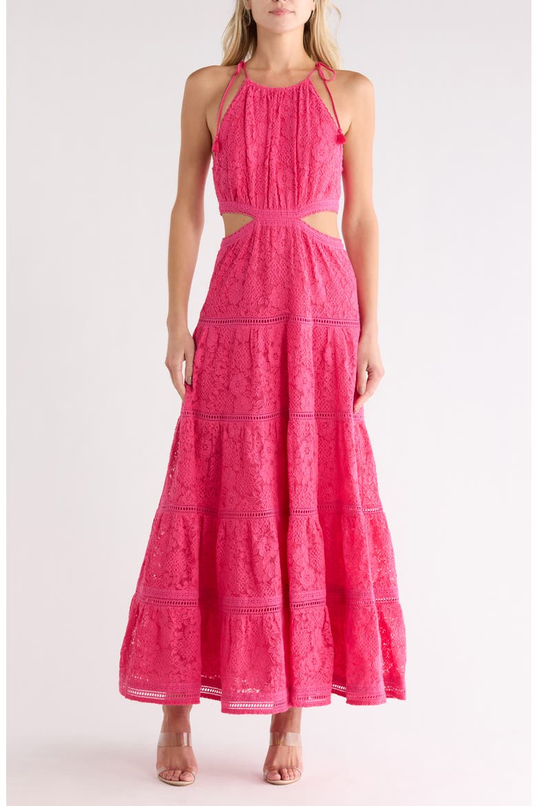 Myrtice Sleeveless Tiered Dress, Main, color, RASPBERRY