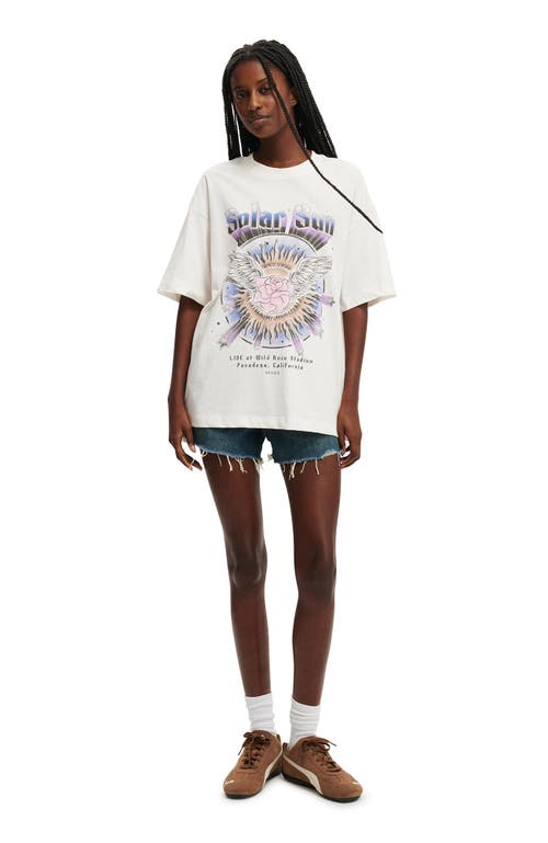 Cotton On The Boxy Graphic Tee In Marshmallow  Solar Sun