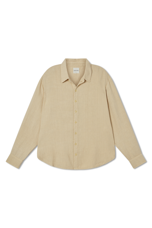 Vir Vita Cecile Oversized Linen Shirt In Neutral