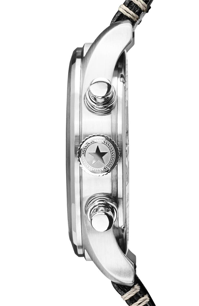 Jack Mason Chronograph Leather Strap Watch, 42mm, Alternate, color, 