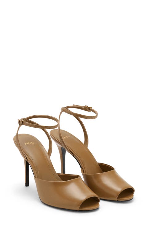 Ankle Strap Peep Toe Sandal (Women)