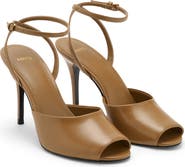 MANGO Ankle Strap Peep Toe Sandal