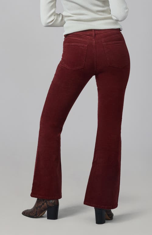 Lola Jeans Alice High Rise Flare Jeans In Red