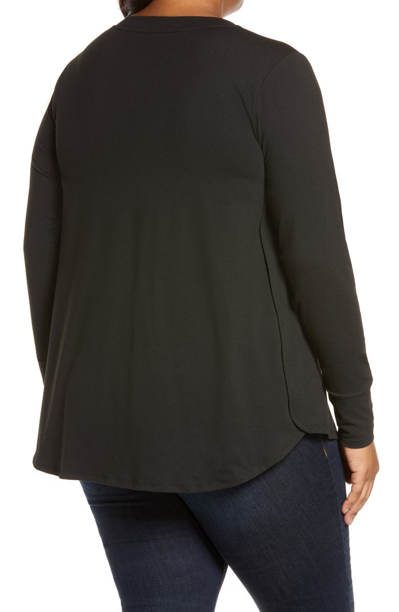 Bobeau Butter Knit V-Neck Top, Alternate, color, 