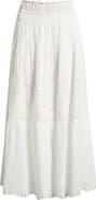 LoveShackFancy Mallow Eyelet Tiered Maxi Skirt