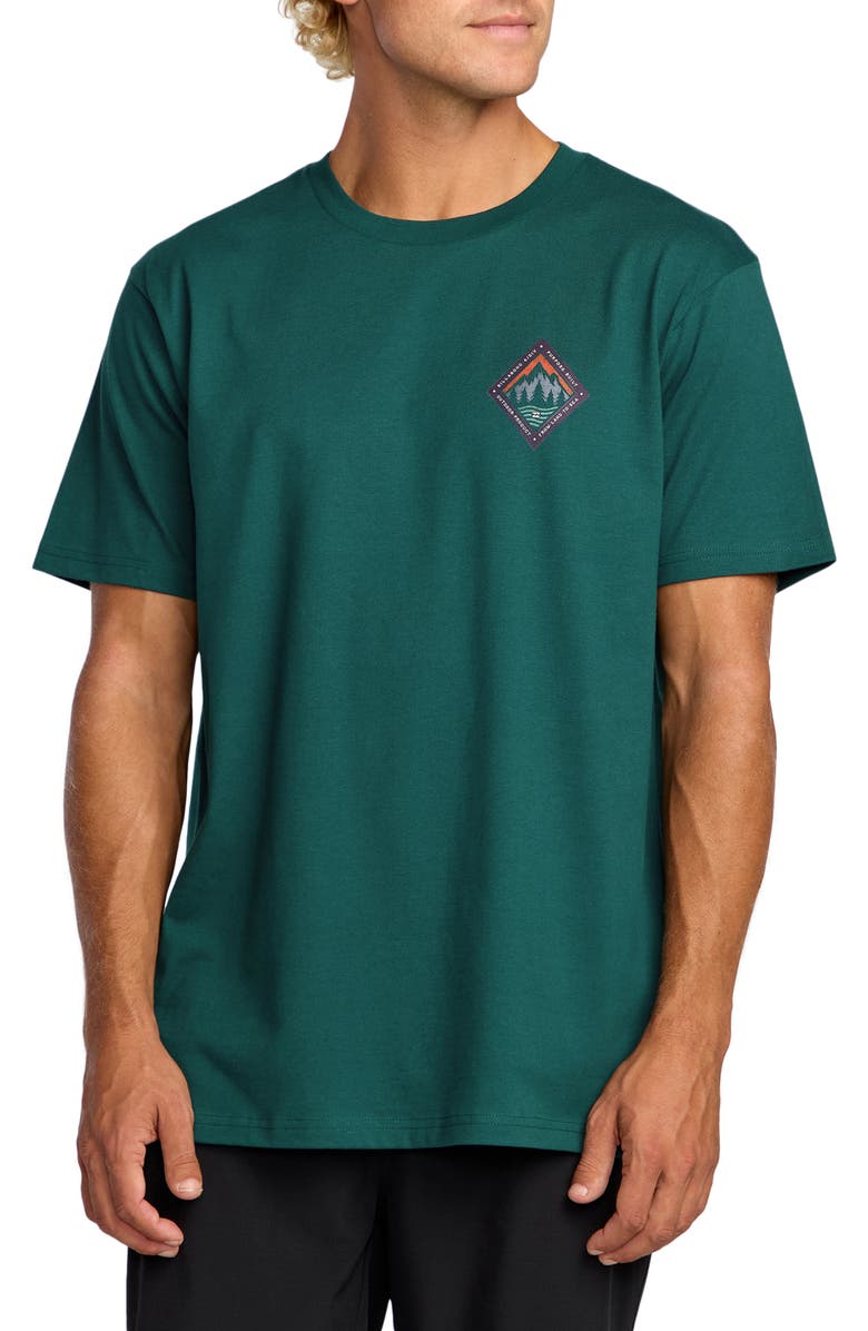Billabong Rockies A/Div Short Sleeve Graphic T-Shirt, Main, color, Spruce Green