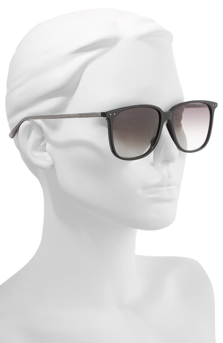 Bottega Veneta 58mm Gradient Square Sunglasses, Alternate, color, 