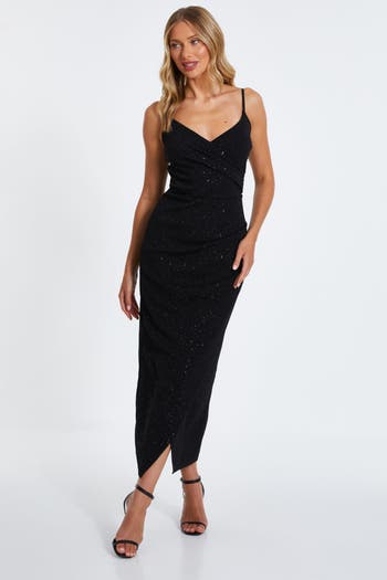 Quiz wrap maxi dress shops