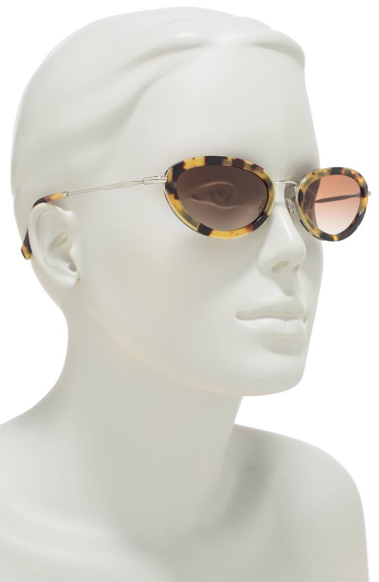 Miu Miu 54mm Oval Sunglasses, Alternate, color,