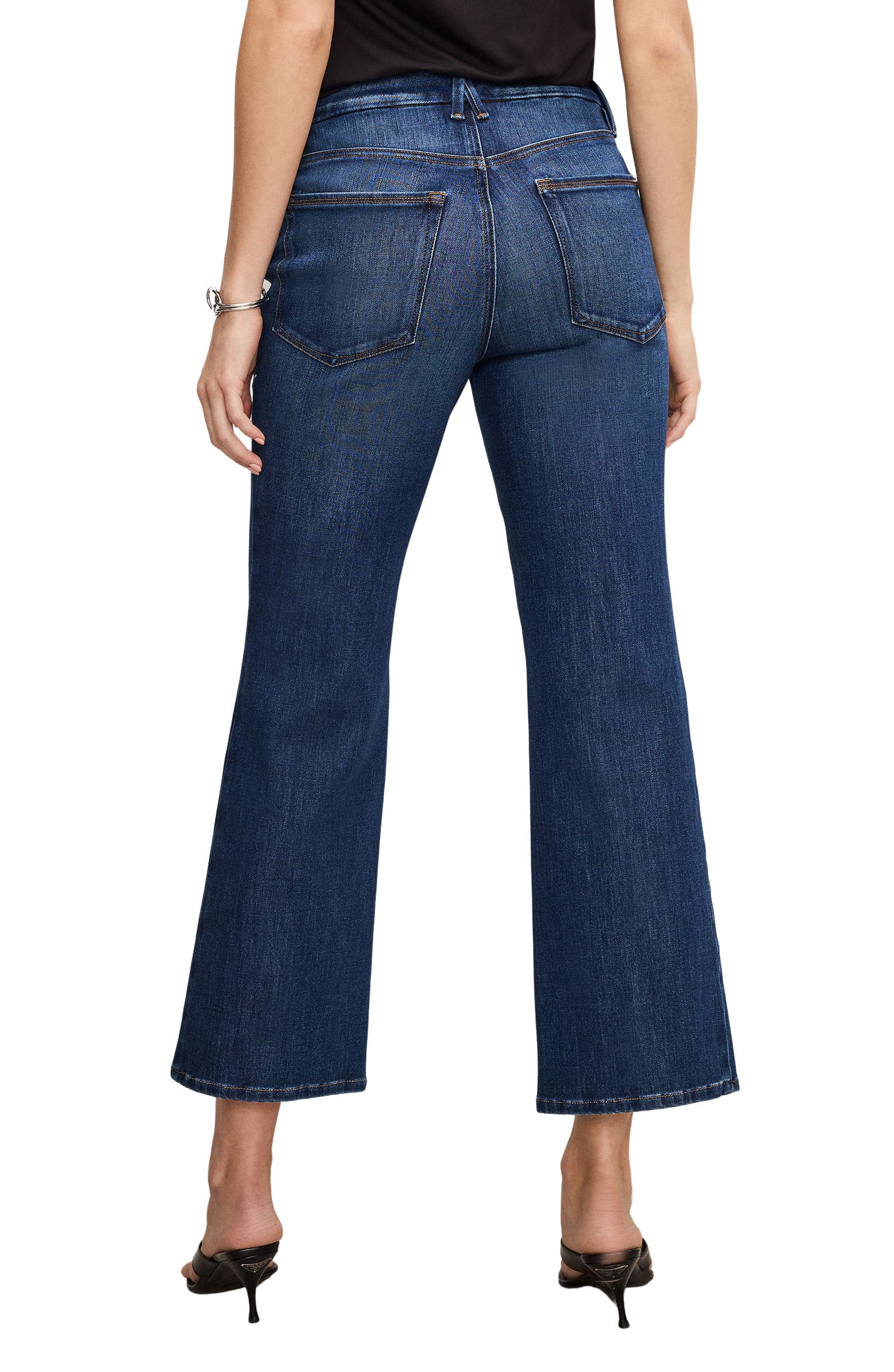 Good American Soft-Tech Good Crop Bootcut Jeans | Nordstromrack