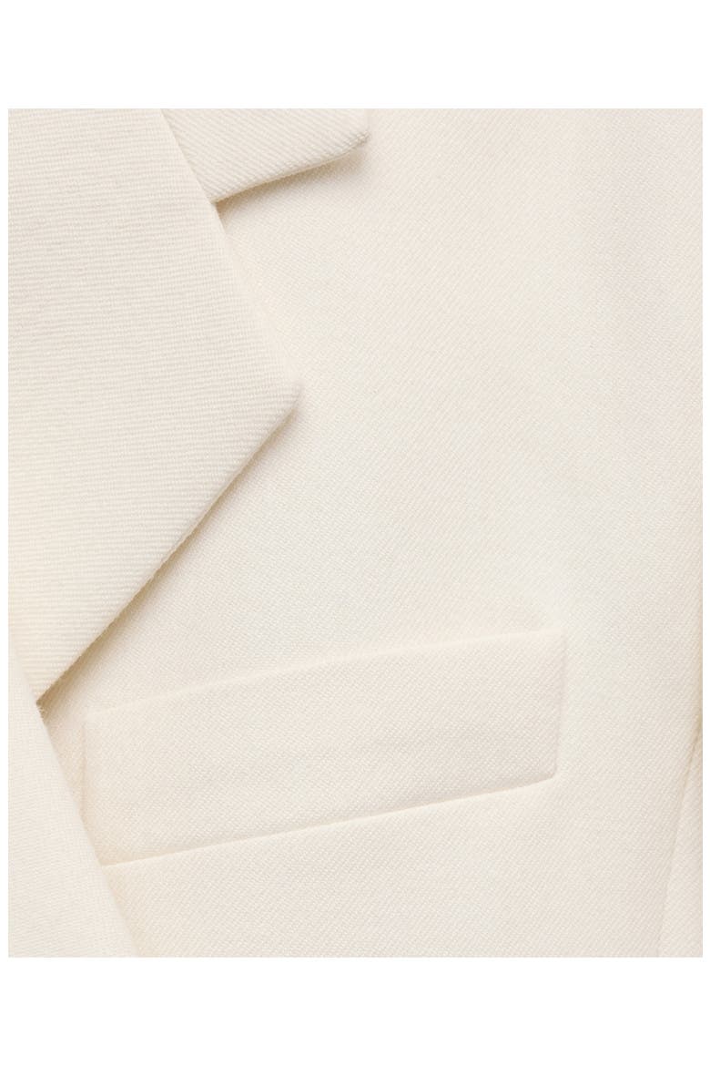 Double Breasted Wool Blend Blazer, Alternate, color, ECRU