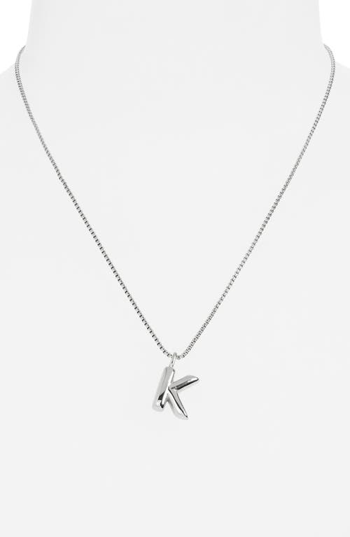 Open Edit Waterproof Bubble Initial Pendant Necklace