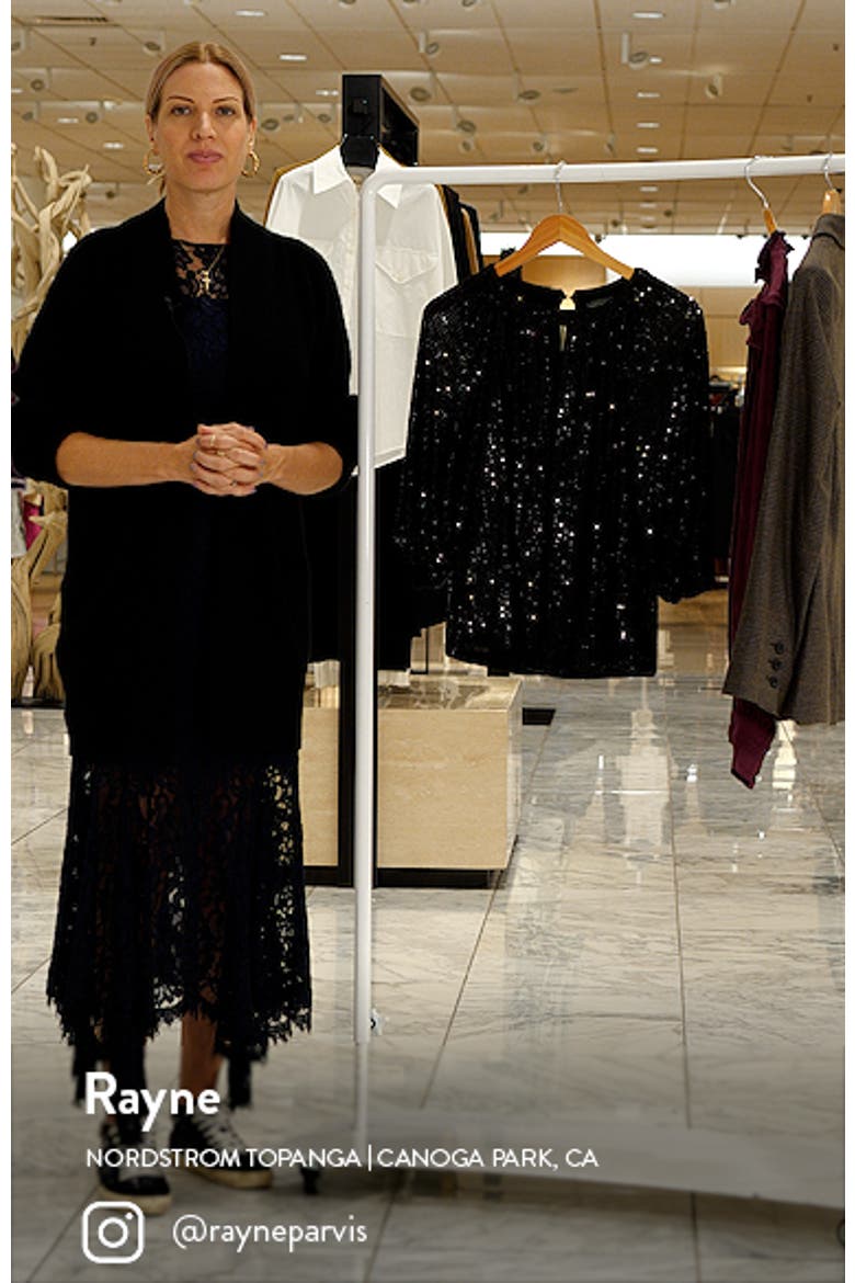 Sequin Keyhole Neck Blouse video