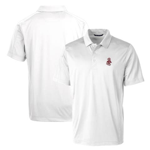 White Washington State Cougars Primary Team Logo Prospect Textured Stretch Polo