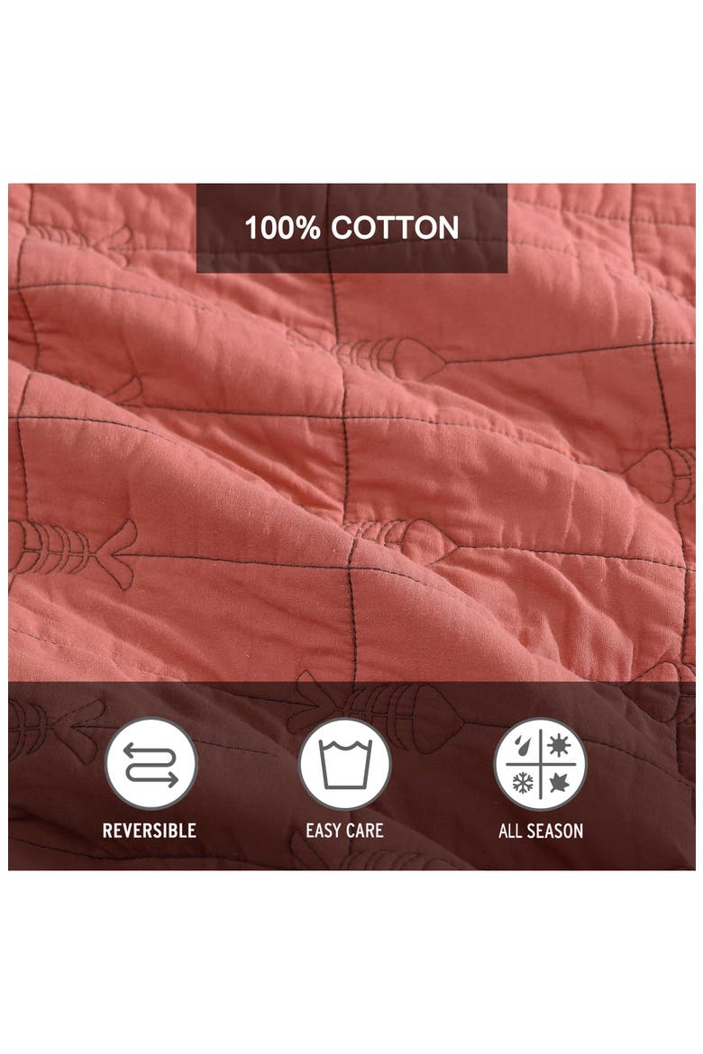 Troutdale Cotton Quilt 3-Piece Set, Alternate, color, GINGER ORANGE