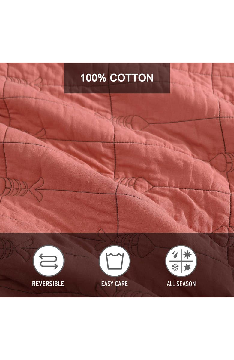 Eddie Bauer Troutdale Cotton Quilt 3-Piece Set, Alternate, color, Ginger Orange