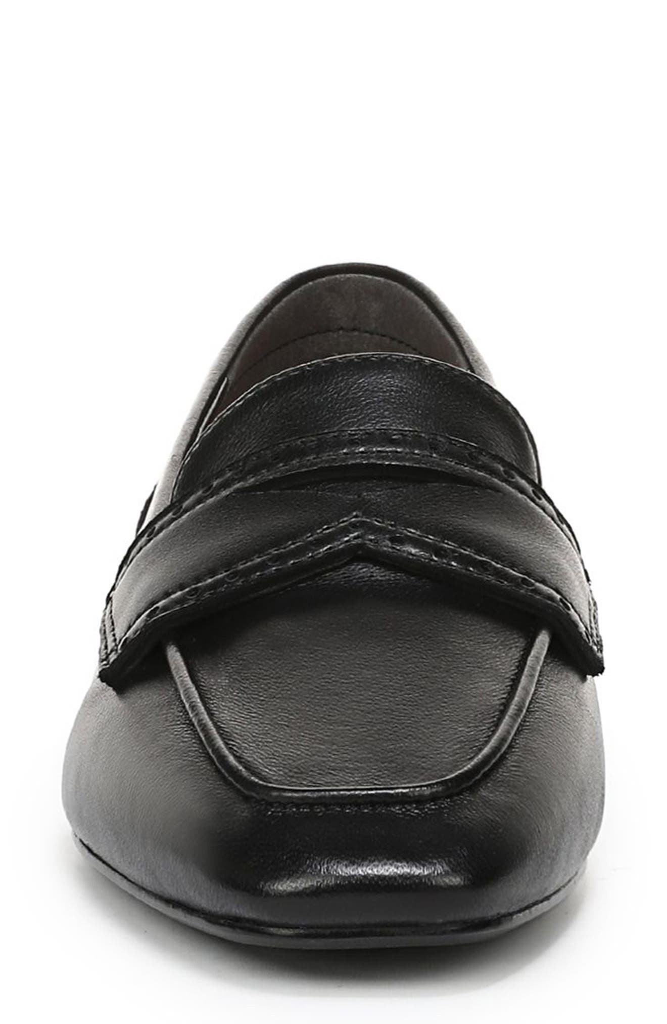 Sadie Penny Loafer, Alternate, color, BLACK LEATHER