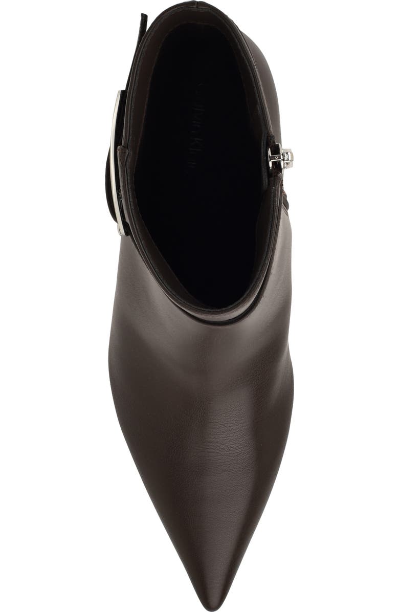 Calvin Klein Alenna Pointed Toe Bootie, Alternate, color, Brown