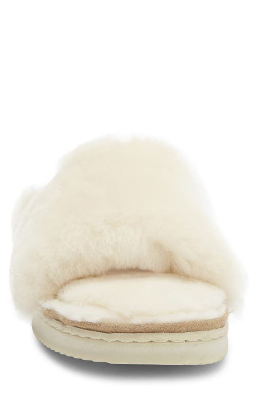 Ez Feet Genuine Shearling Slipper In Brown