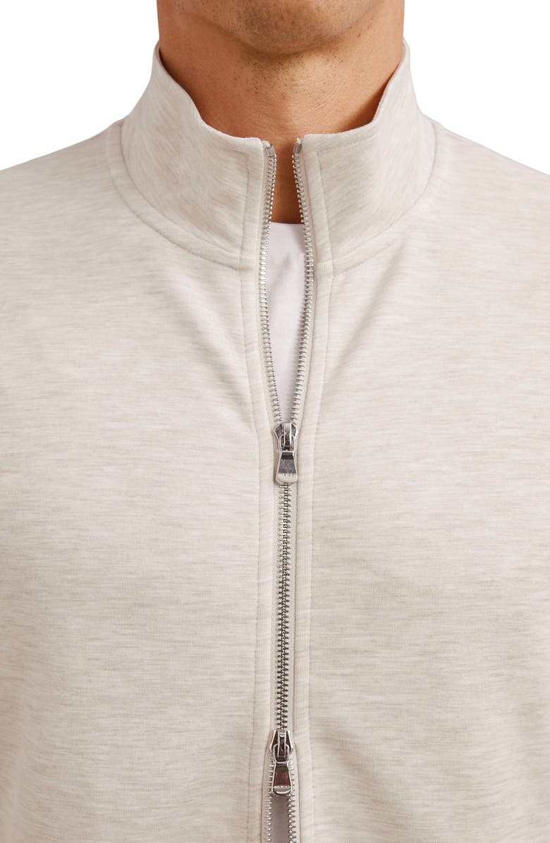 Reiss Cortona Front Zip Sweatshirt, Alternate, color, Oatmeal