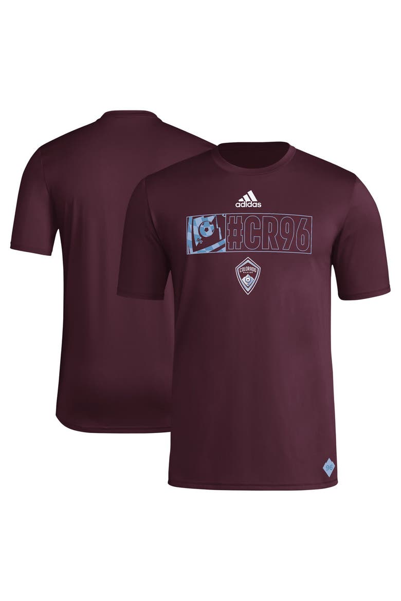 Men's adidas Burgundy Colorado Rapids 2024 Jersey Hook AEROREADY T-Shirt, Alternate, color, Burgundy