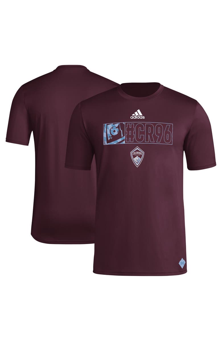 adidas Men's adidas Burgundy Colorado Rapids 2024 Jersey Hook AEROREADY T-Shirt, Alternate, color, Burgundy