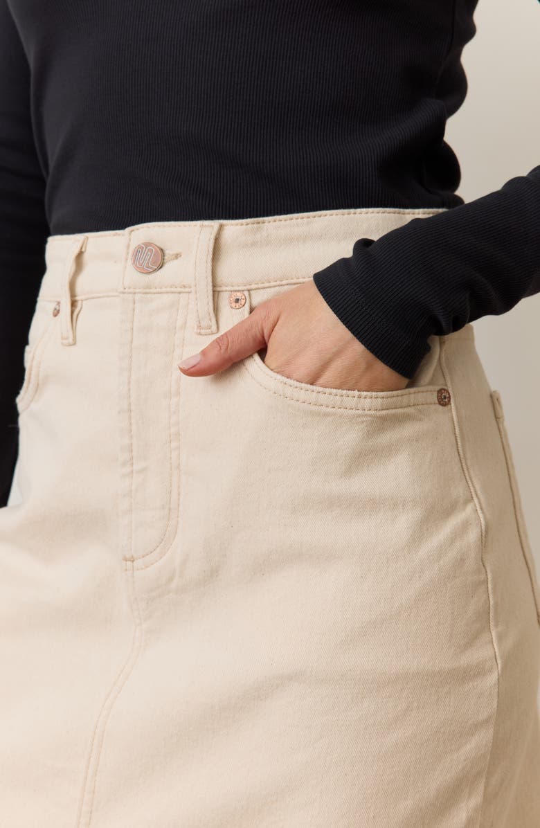 Marine Layer Fawn Denim Midi Skirt, Alternate, color,