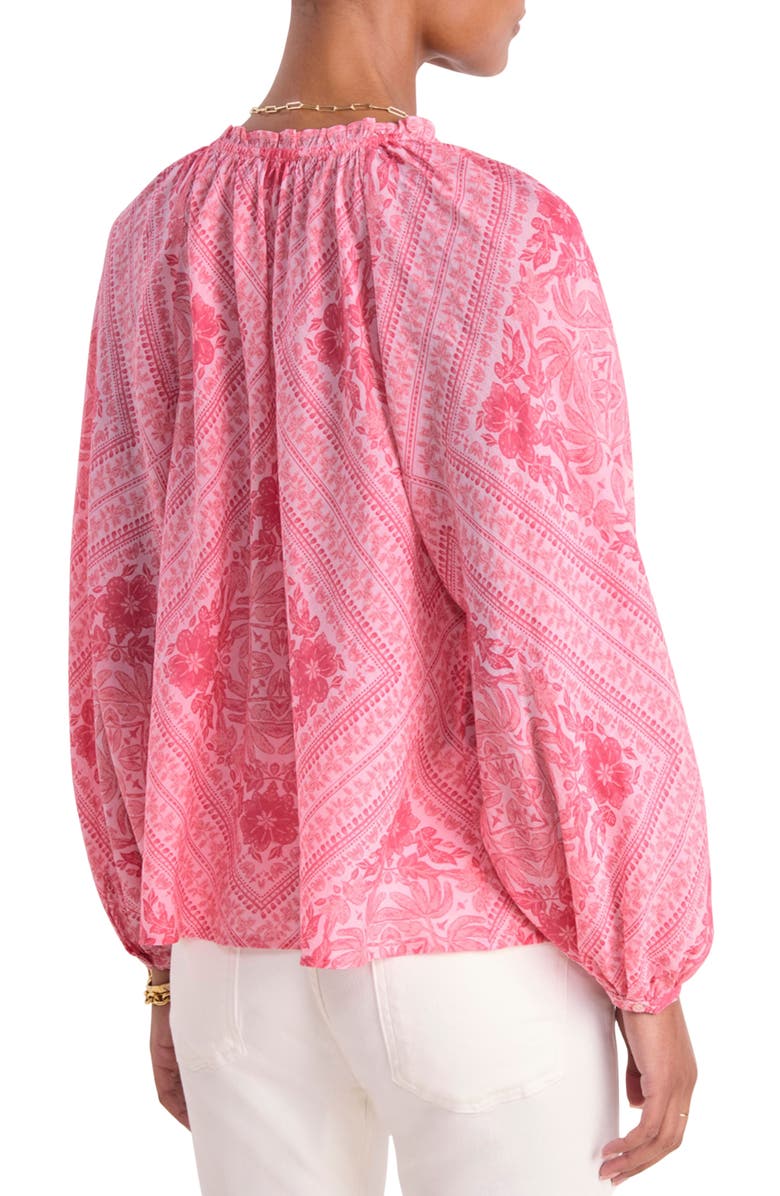 vineyard vines Tile Print Cotton Blend Top, Alternate, color, 