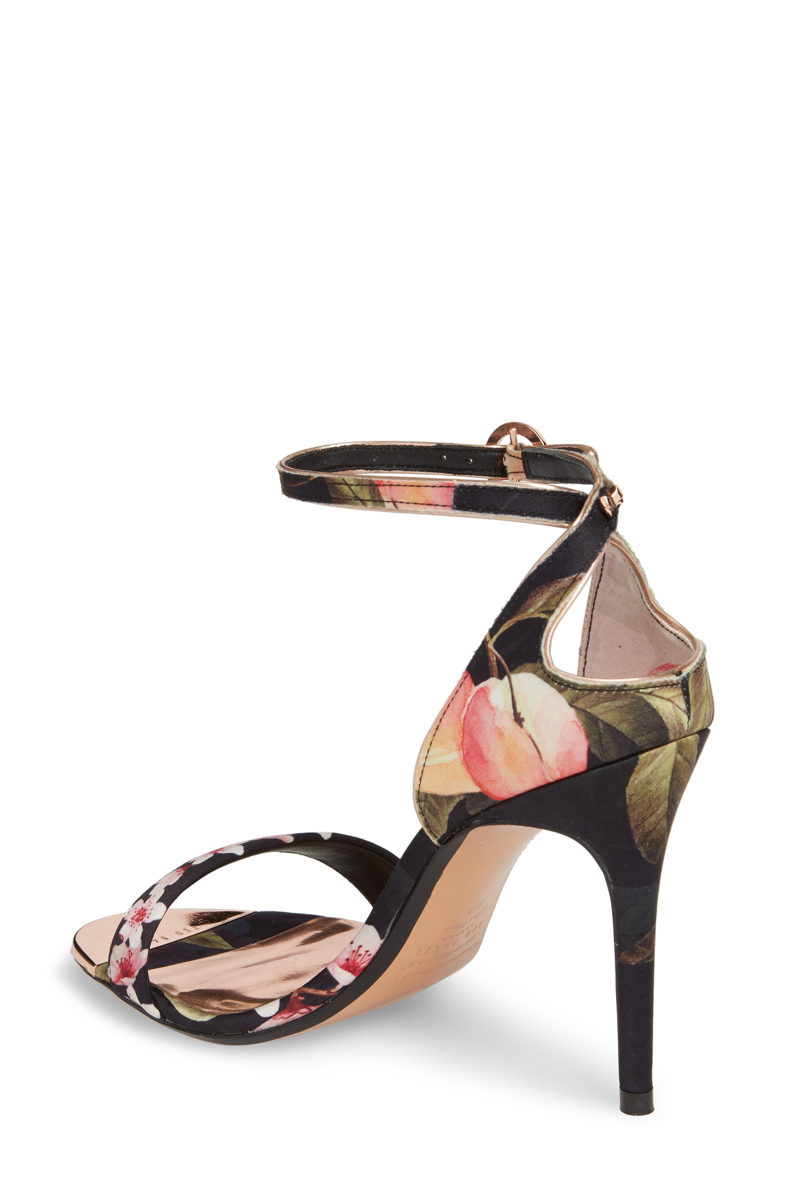 Mirobep Sandal, Alternate, color, PEACH BLOSSOM BLACK SATIN