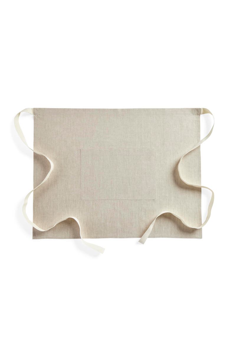 Solino Home Linen Bistro Apron - Kitchen Linen, Main, color, Light Natural / Ivory