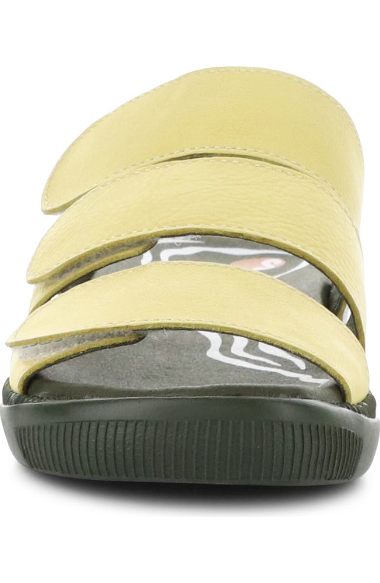 Softinos by Fly London Slide Sandal, Alternate, color, Light Yellow Leather