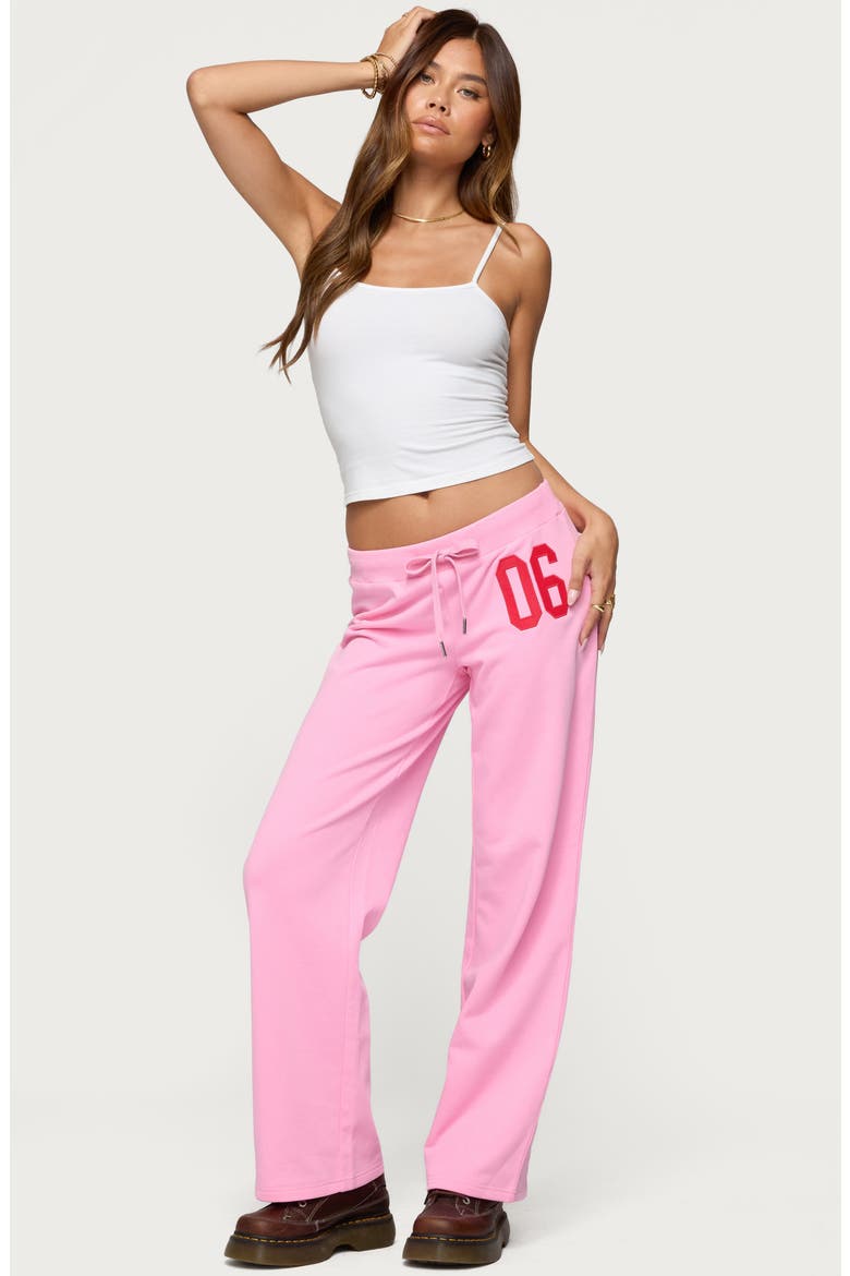 06 Wide Leg Drawstring Sweatpants, Alternate, color, PINK