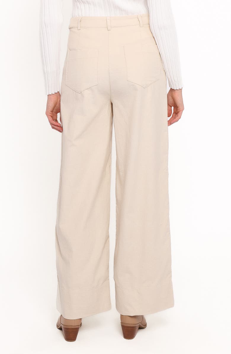 Petal & Pup Faelan Wide Leg Corduroy Pants, Alternate, color, Beige