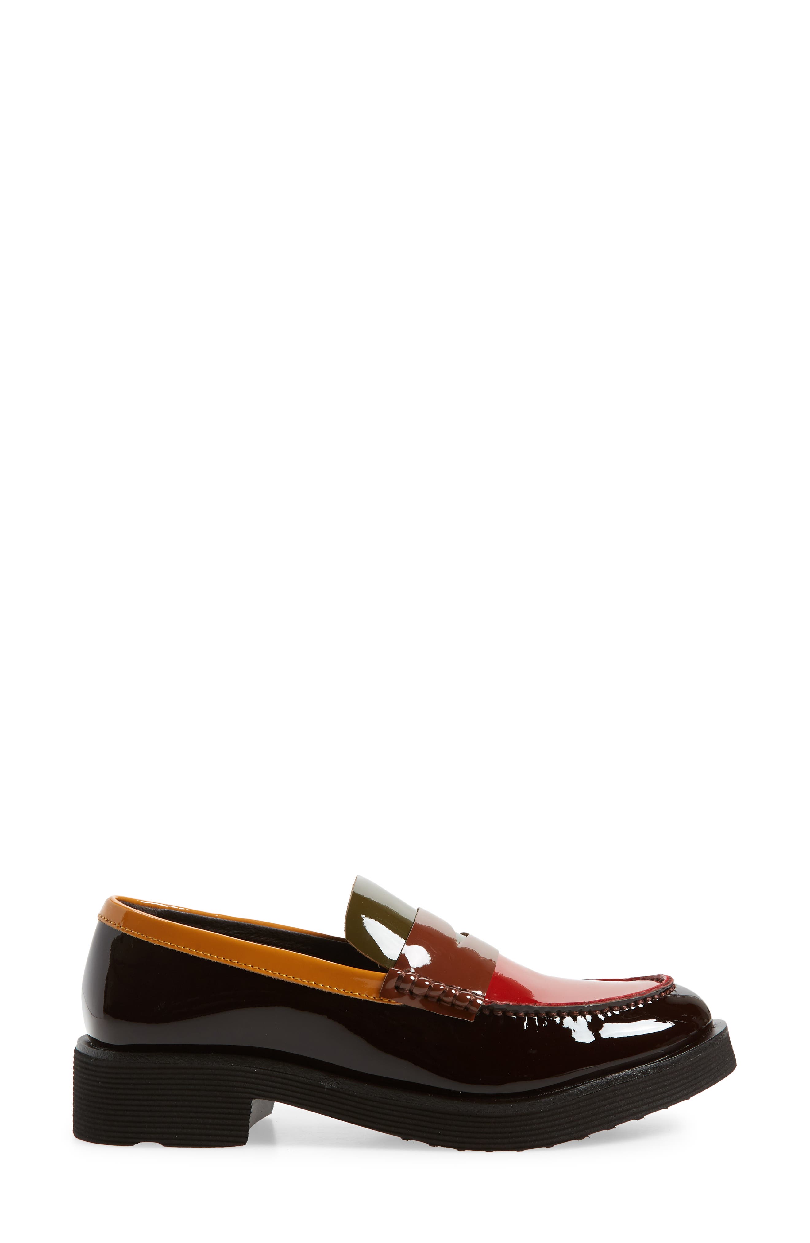 Lenna Penny Loafer, Alternate, color, DARK PATENT MULTI