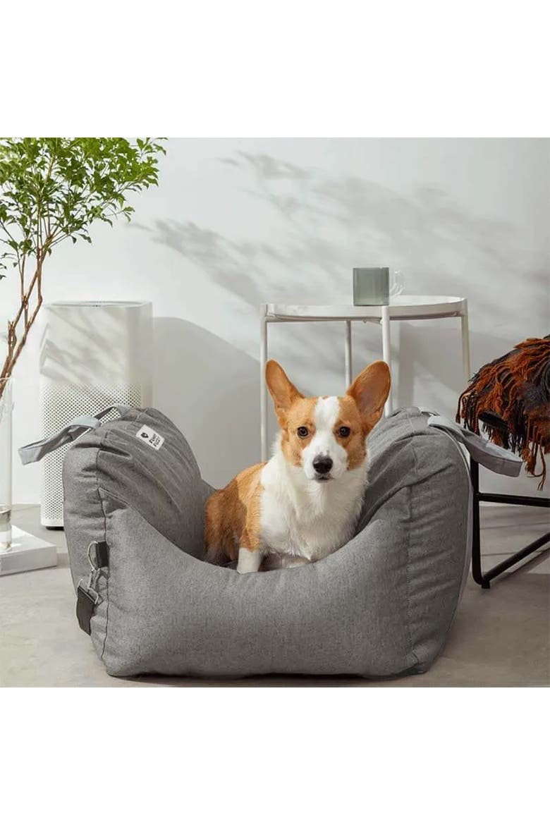 First Class Dog Car Seat Bed, Alternate, color, Grey