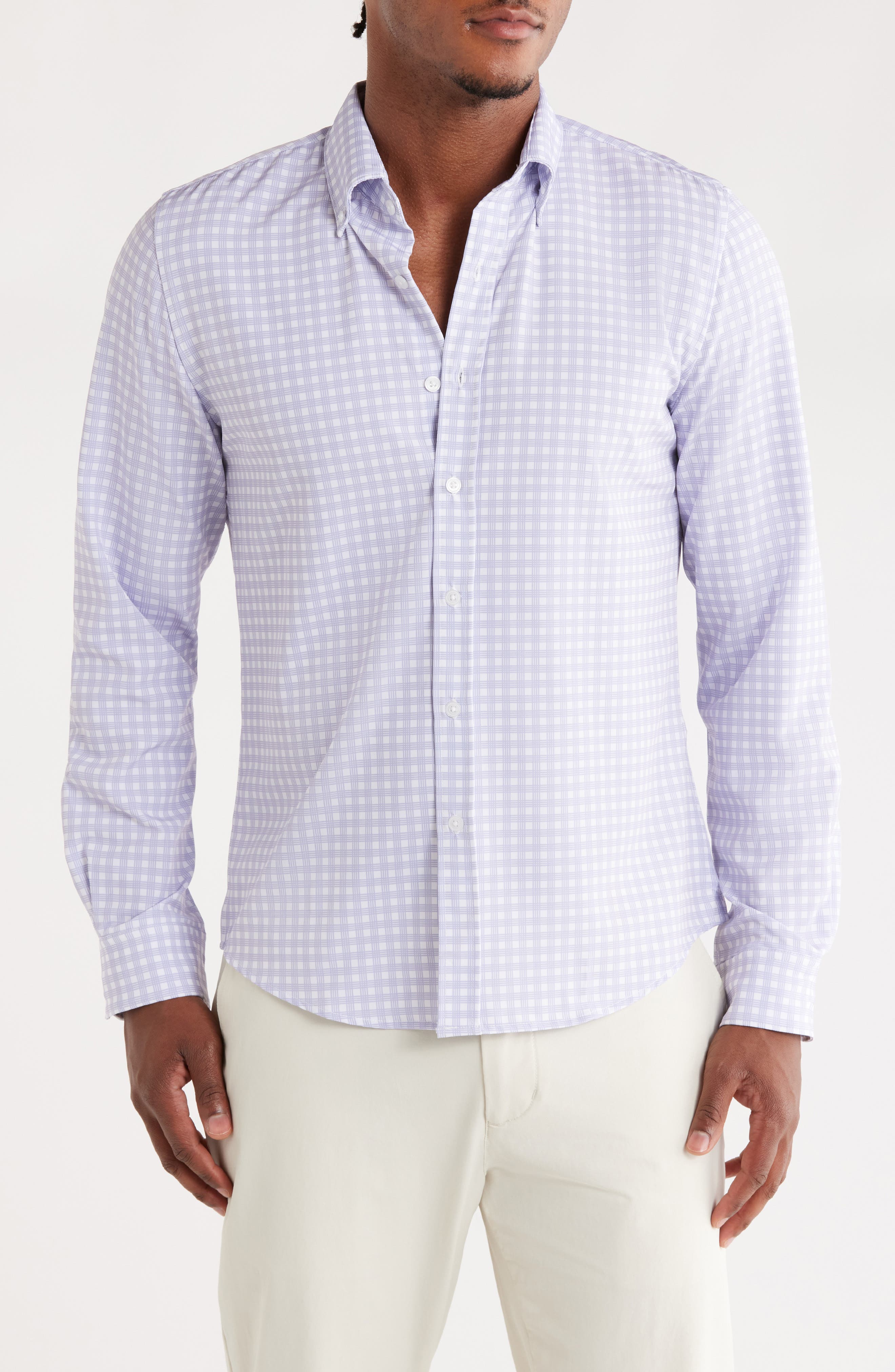 DENIM AND FLOWER Gingham Tech Long Sleeve Shirt