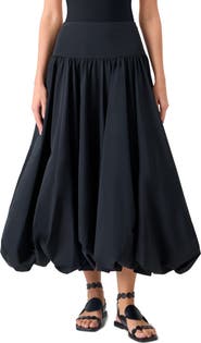 Akris punto Techno Taffeta Balloon Hem Skirt