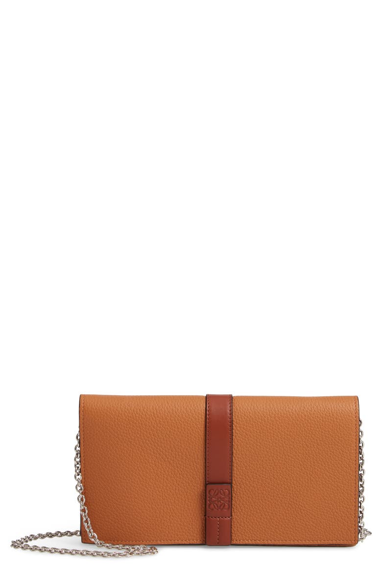 Loewe Leather Wallet on a Chain, Main, color, 