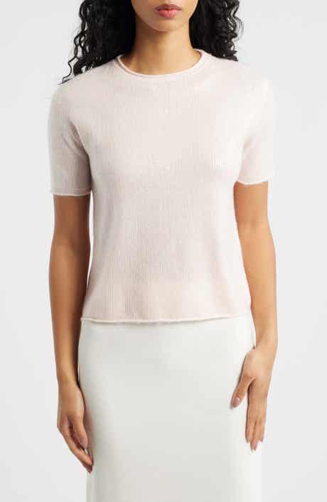 Short Sleeve Sequin Sweater