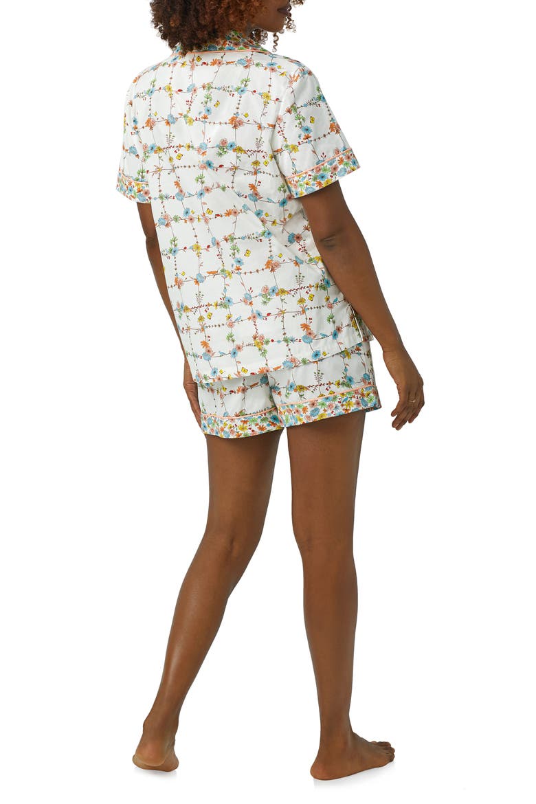 Floral Organic Cotton Short Pajamas, Alternate, color, SPRING VINES