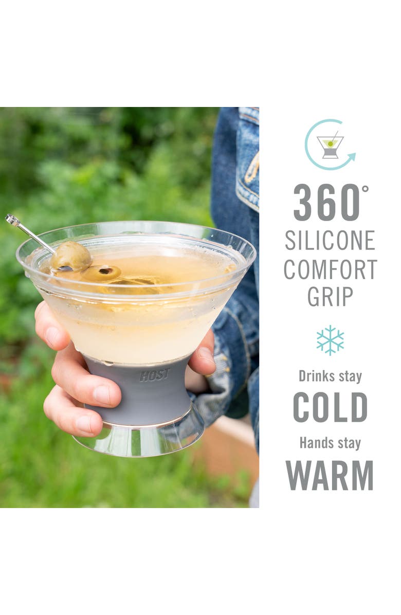 HOST Martini FREEZE Cooling Cup Set of 2, Alternate, color, Gray