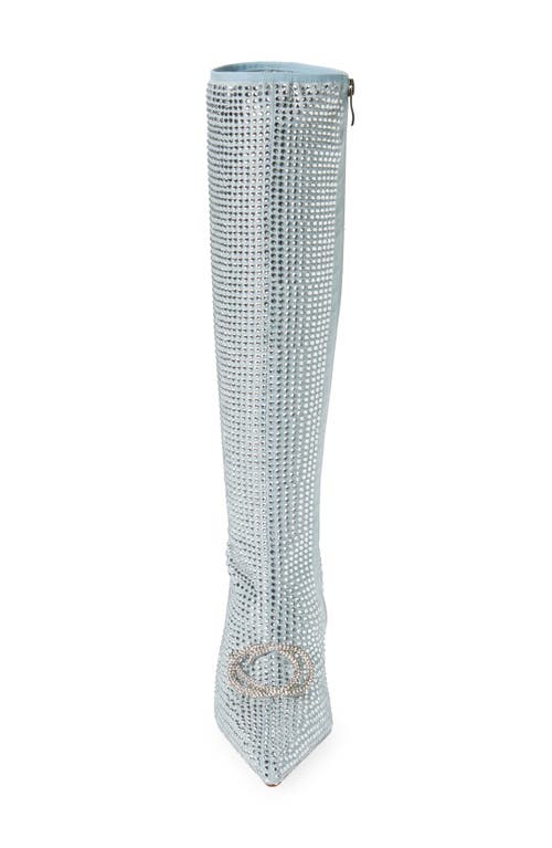 Azalea Wang Confection Denim Boot In Blue