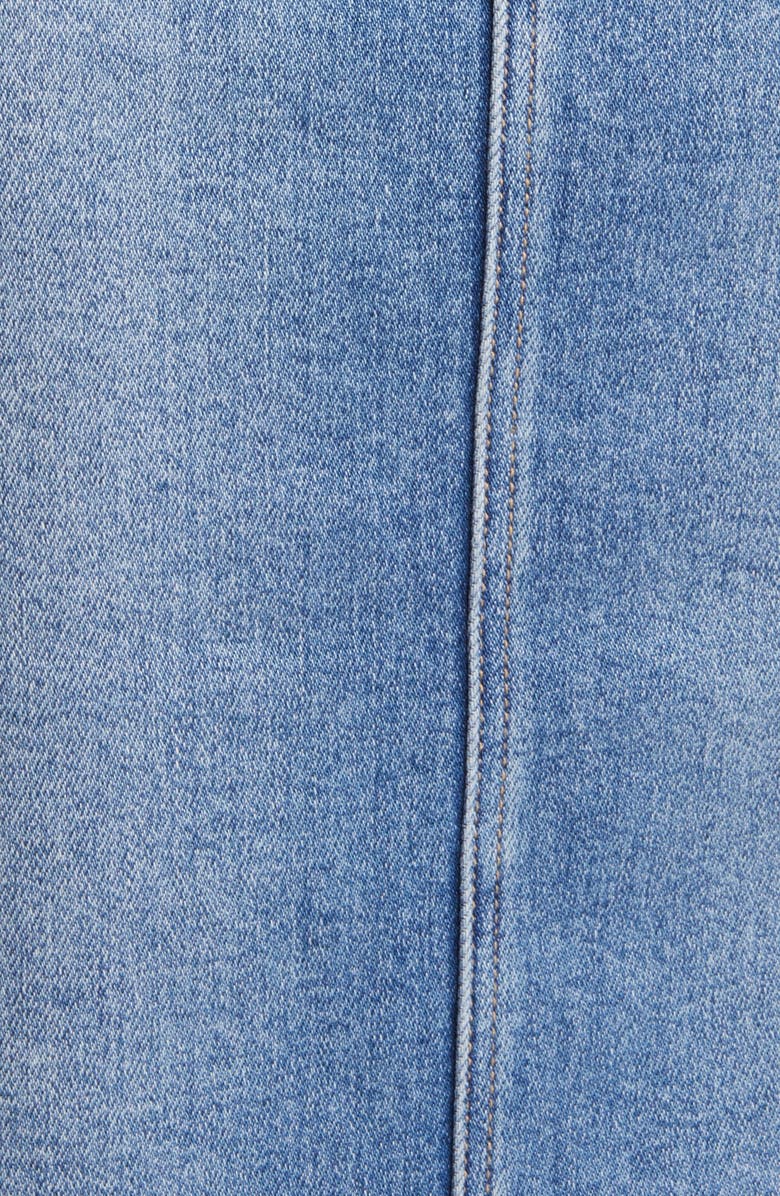HIDDEN JEANS Back Slit Denim Midi Pencil Skirt, Alternate, color, Medium Wash